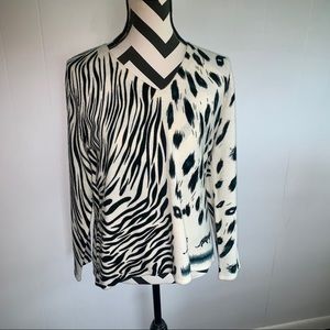 Animal print sweater top